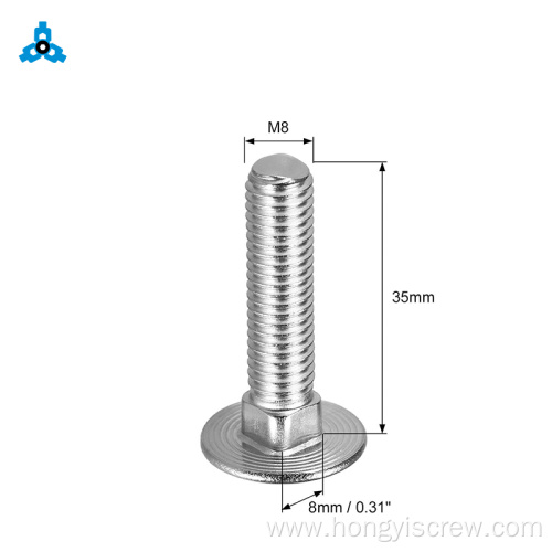 Best-selling M8 Mushroom Head Short Carriage Bolts